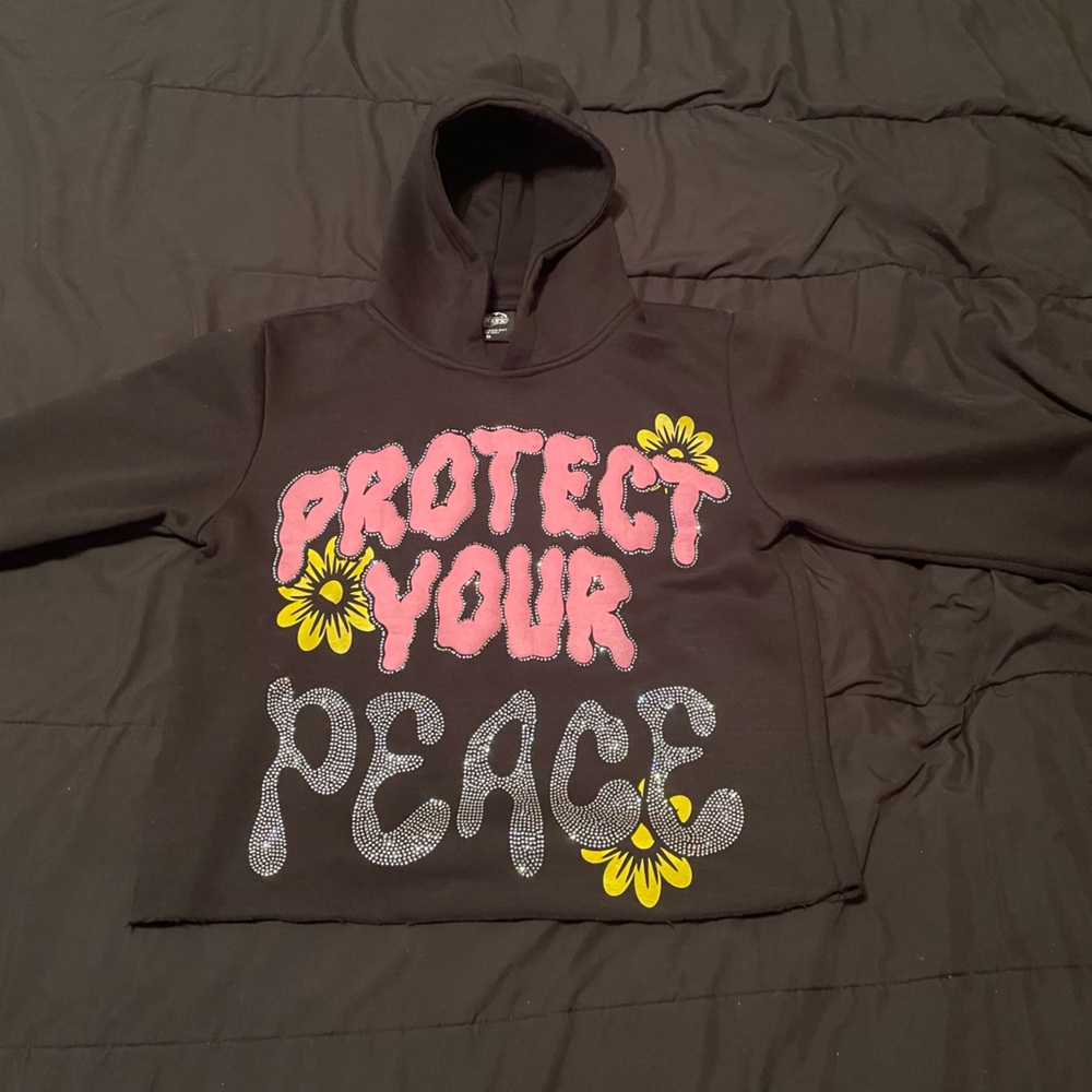 “Protect Your Peace” Cropped Hoodie